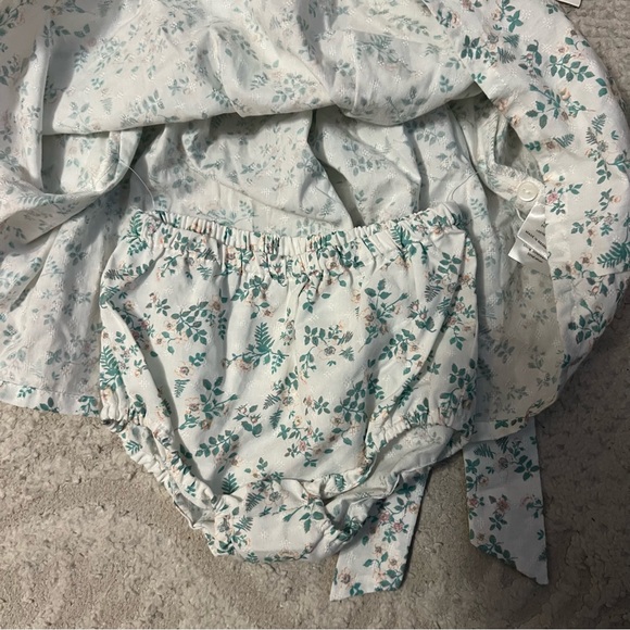 Cotton Flower Print Cottage EdgeHill Collection 6 months girl dress - Picture 5 of 9